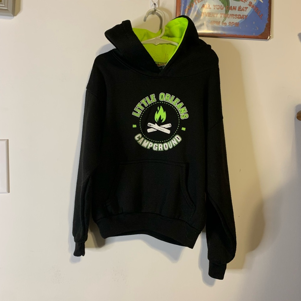 Kids Tipsy Black Green Hoodie